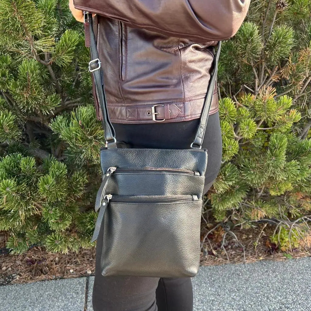 BOL Leather Crossbody Bag 2 Front Zip Handbags & Purses Boutique of Leathers/Open Road