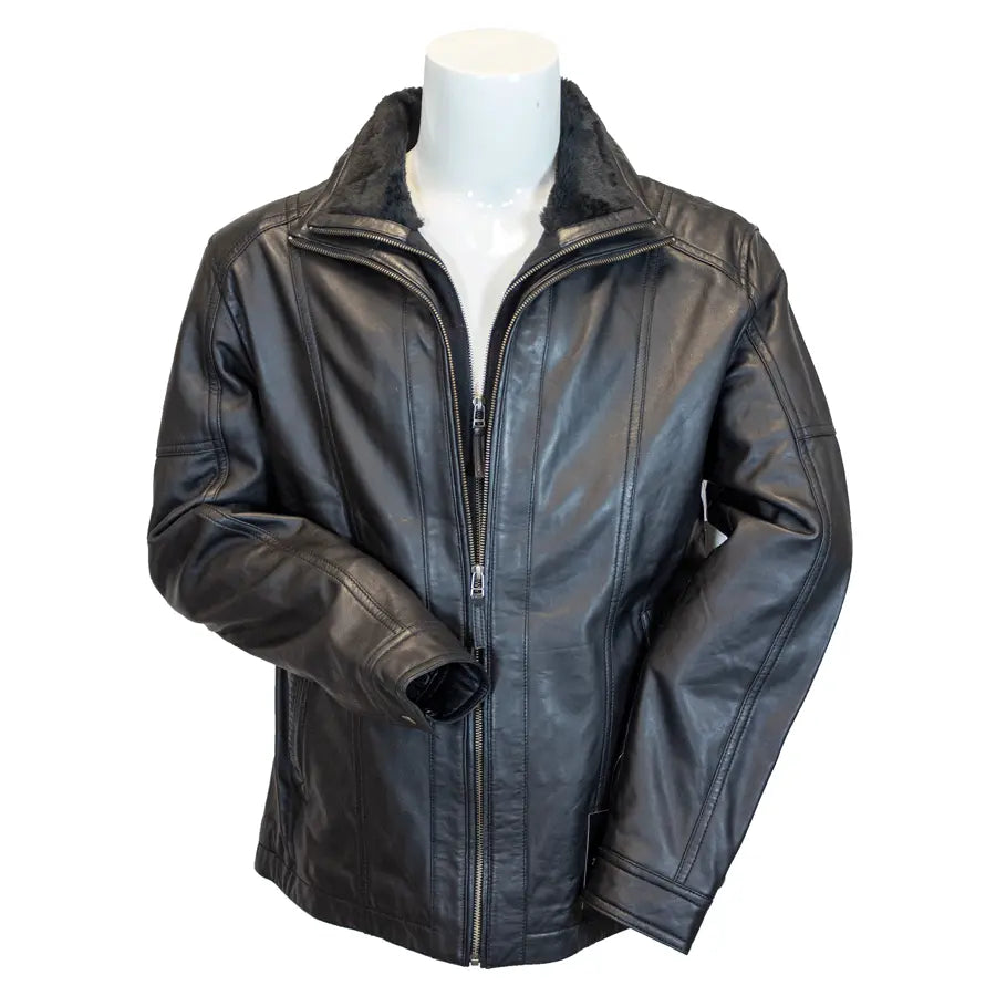 BOL Men's Cardian Bomber Lambskin Leather Jacket Men's Leather Jackets Boutique of Leathers/Open Road