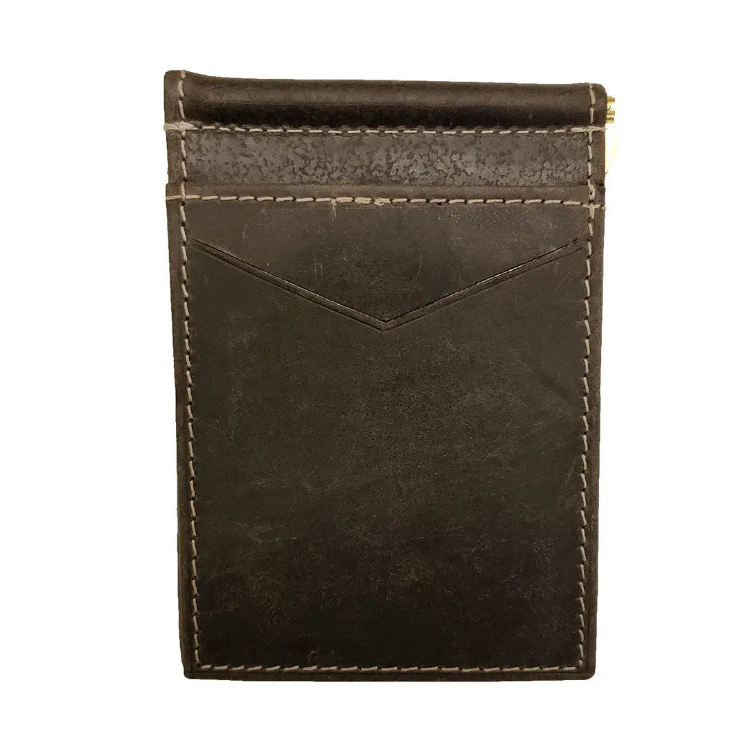 BOL Men's Distressed Leather Money Clip Wallet - Boutique of Leathers/Open Road