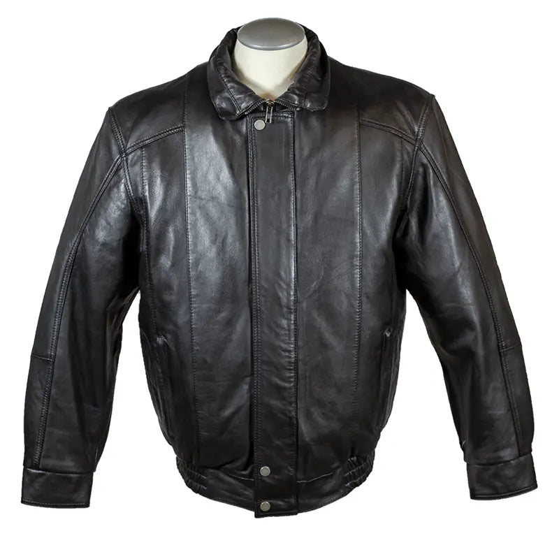 BOL Men's Double Pocket Leather Bomber Jacket Men's Leather Jackets Boutique of Leathers/Open Road