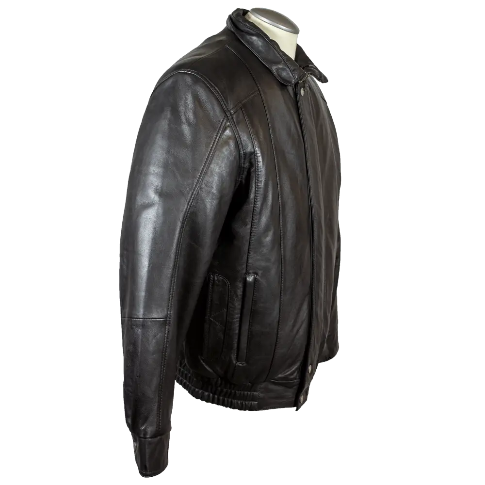 BOL Men's Double Pocket Leather Bomber Jacket Men's Leather Jackets Boutique of Leathers/Open Road