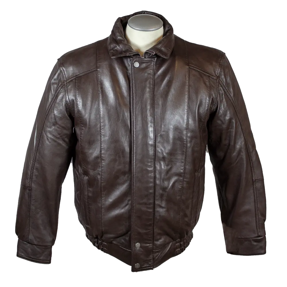 BOL Men's Double Pocket Leather Bomber Jacket Men's Leather Jackets Boutique of Leathers/Open Road