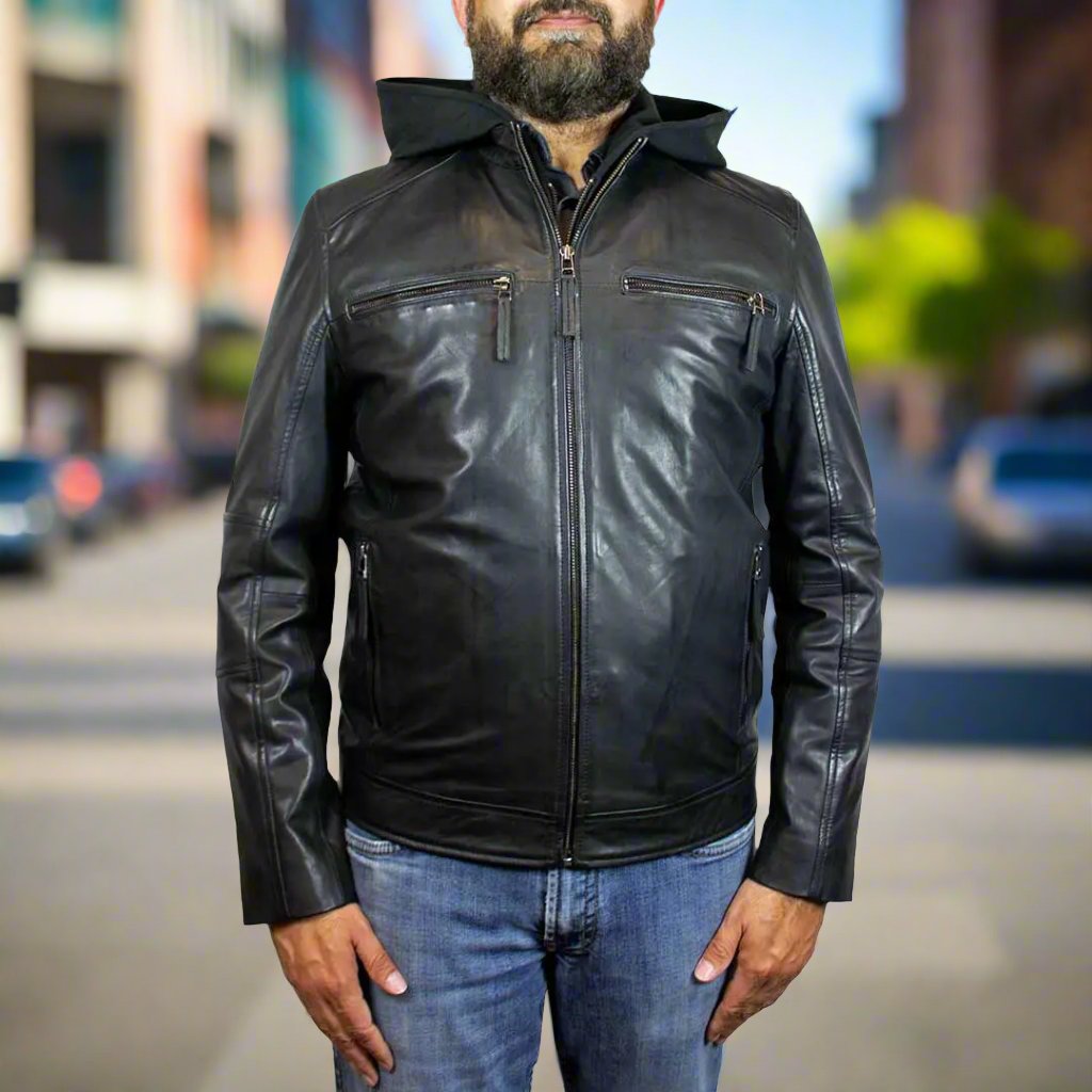 BOL Men's Eduardo Hoodie Jacket - Boutique of Leathers/Open Road