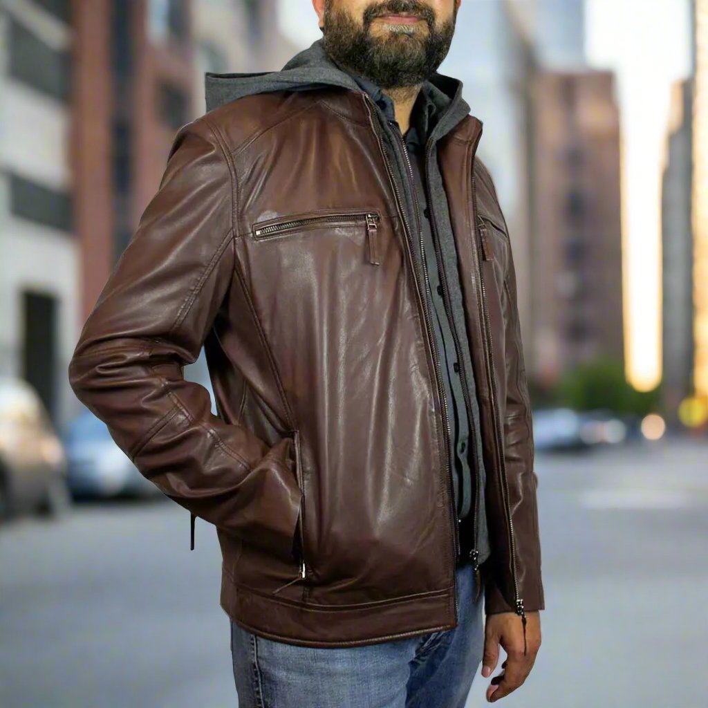 BOL Men's Eduardo Hoodie Jacket - Boutique of Leathers/Open Road