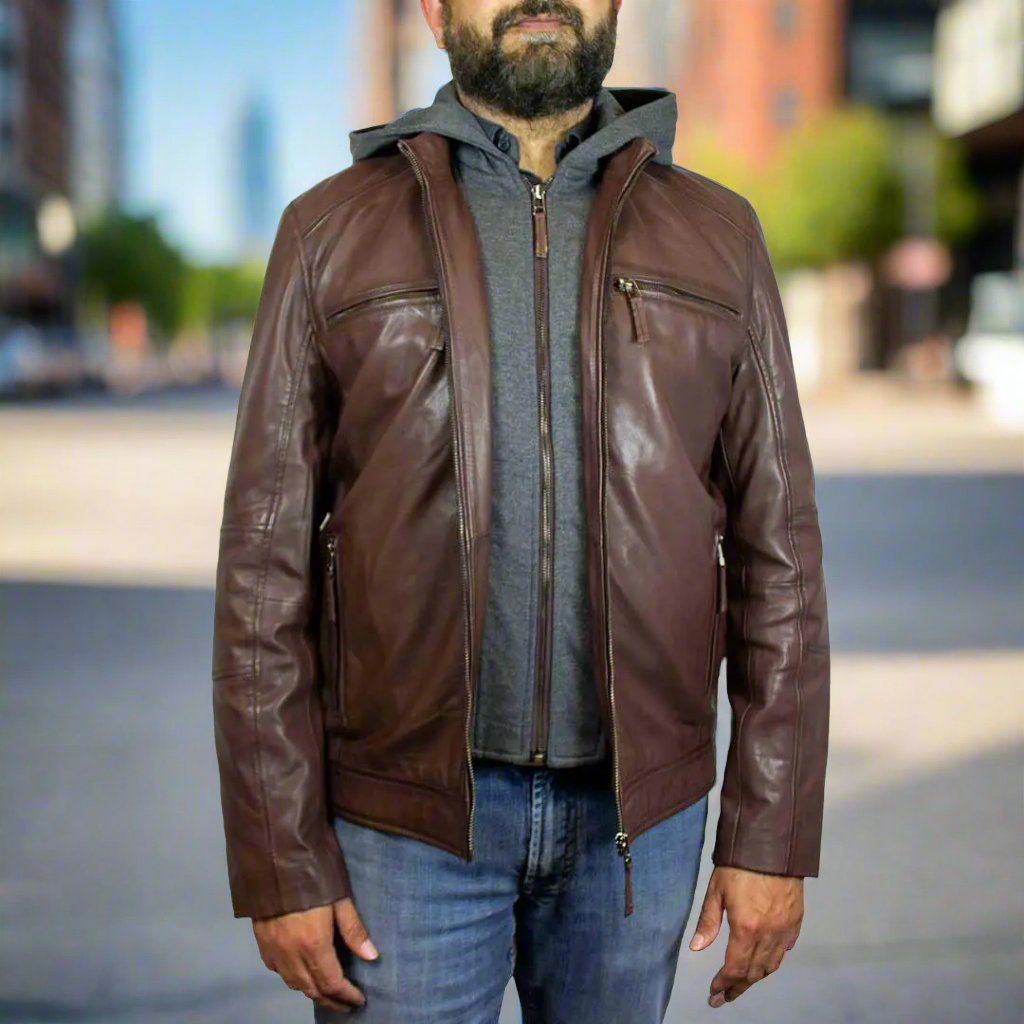 BOL Men's Eduardo Hoodie Jacket - Boutique of Leathers/Open Road