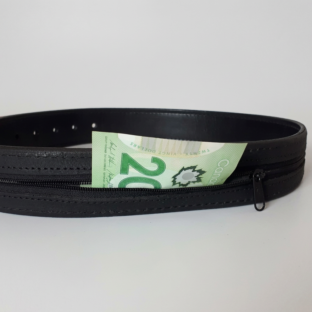 BOL Men's Hidden Pocket Grain Leather Money Belt - Boutique of Leathers/Open Road