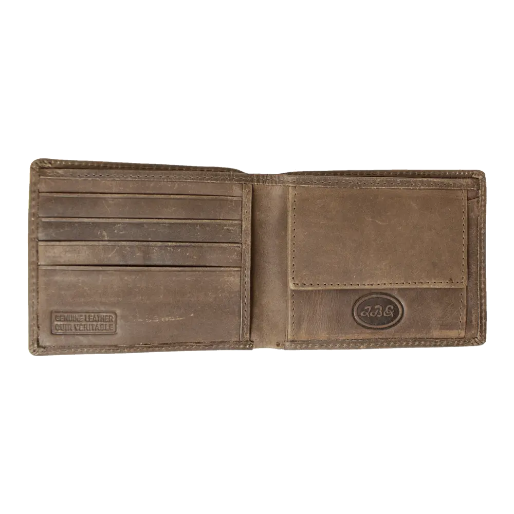 BOL Men's RFID Bifold Leather Wallet With Coin Pouch Men's Wallets Boutique of Leathers/Open Road