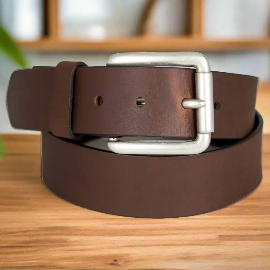 BOL Men's Removable Buckle Solid Leather Belt - Boutique of Leathers/Open Road