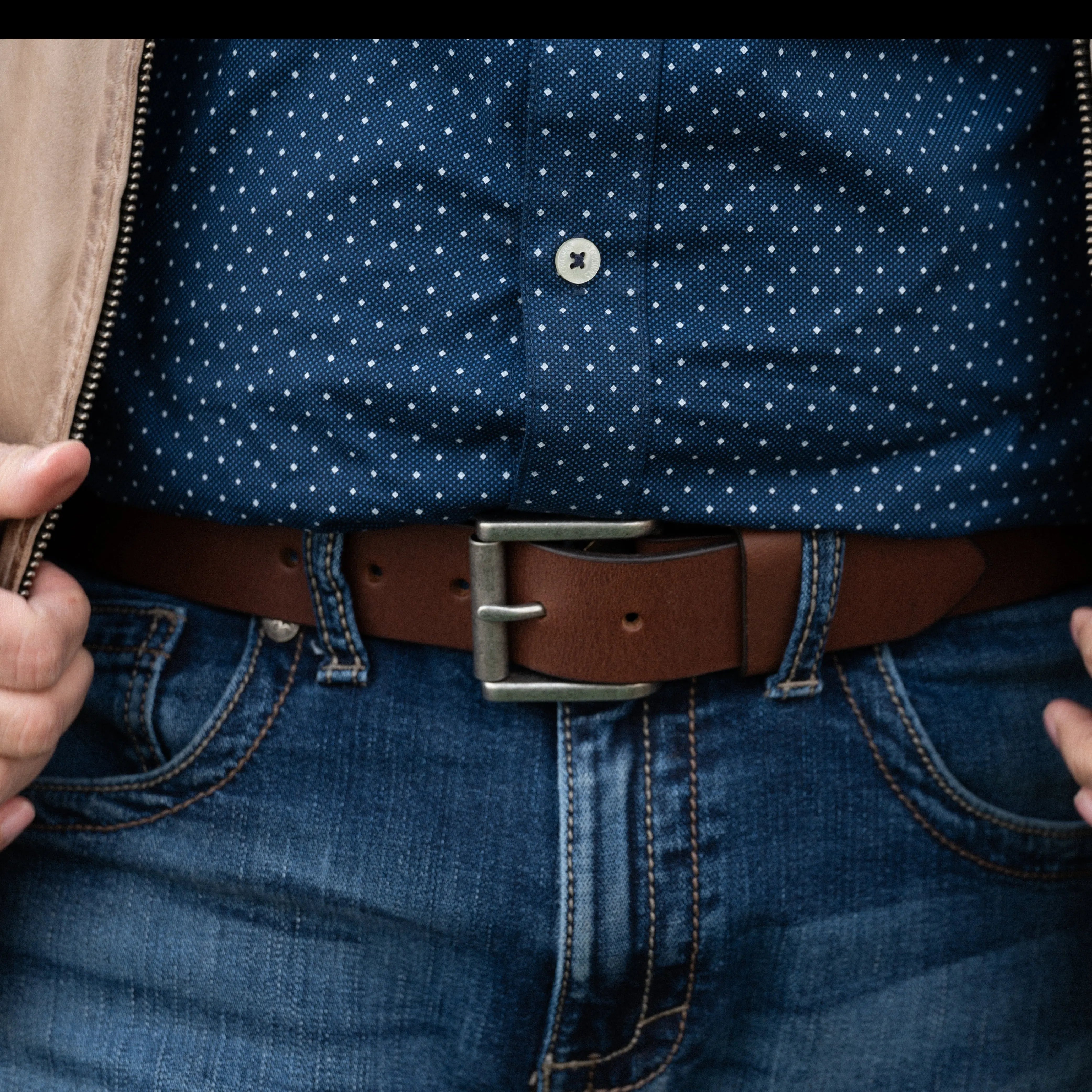 BOL Men's Removable Buckle Solid Leather Belt Men's Belts Boutique of Leathers/Open Road