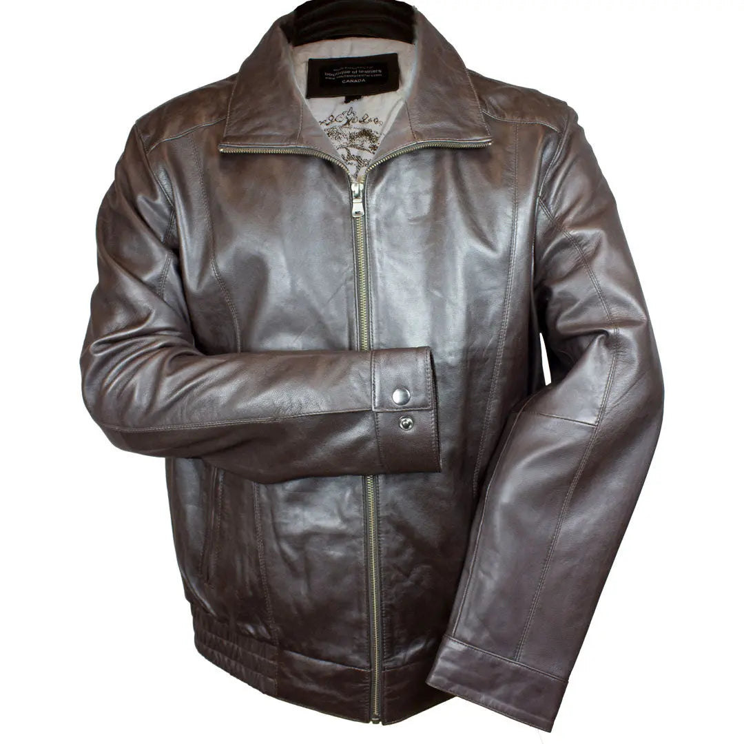 BOL Men's Ting Bomber Lambskin Leather Jacket Men's Leather Jackets Boutique of Leathers/Open Road