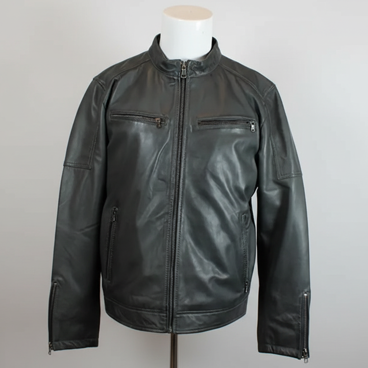 BOL Men's Waxed Sheep Prime Leather Jacket - Boutique of Leathers
