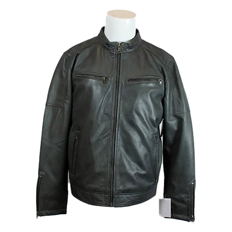 BOL Men's Waxed Sheep Prime Leather Jacket Men's Leather Jackets Boutique of Leathers/Open Road