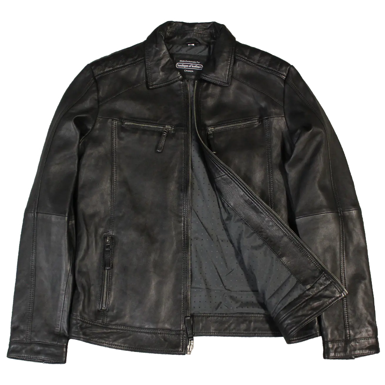 BOL Men's Zip Pocket Leather Jacket - Boutique of Leathers/Open Road