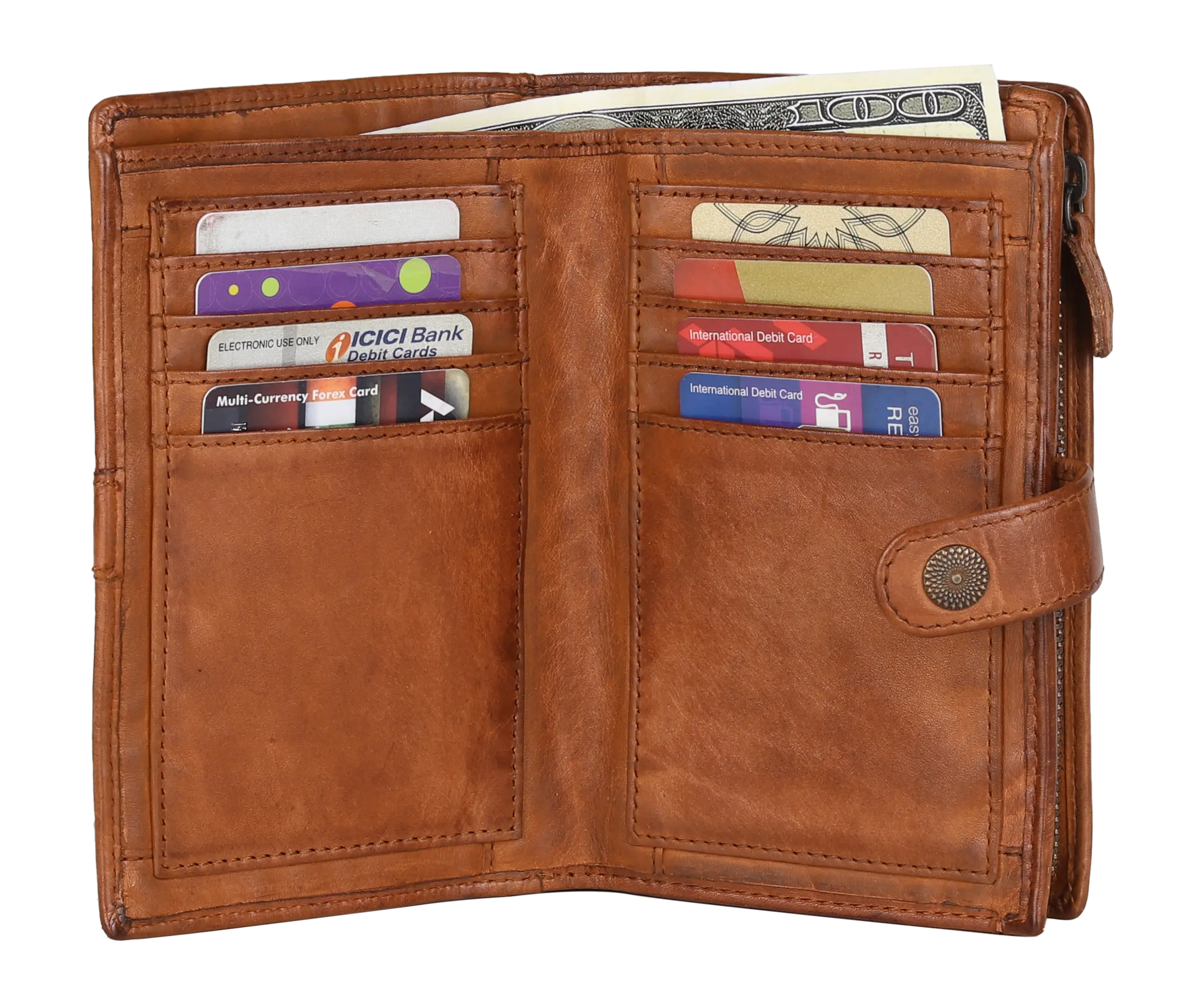 BOL Women's Bi-fold Organizer Wallet Women's Wallets Boutique of Leathers/Open Road