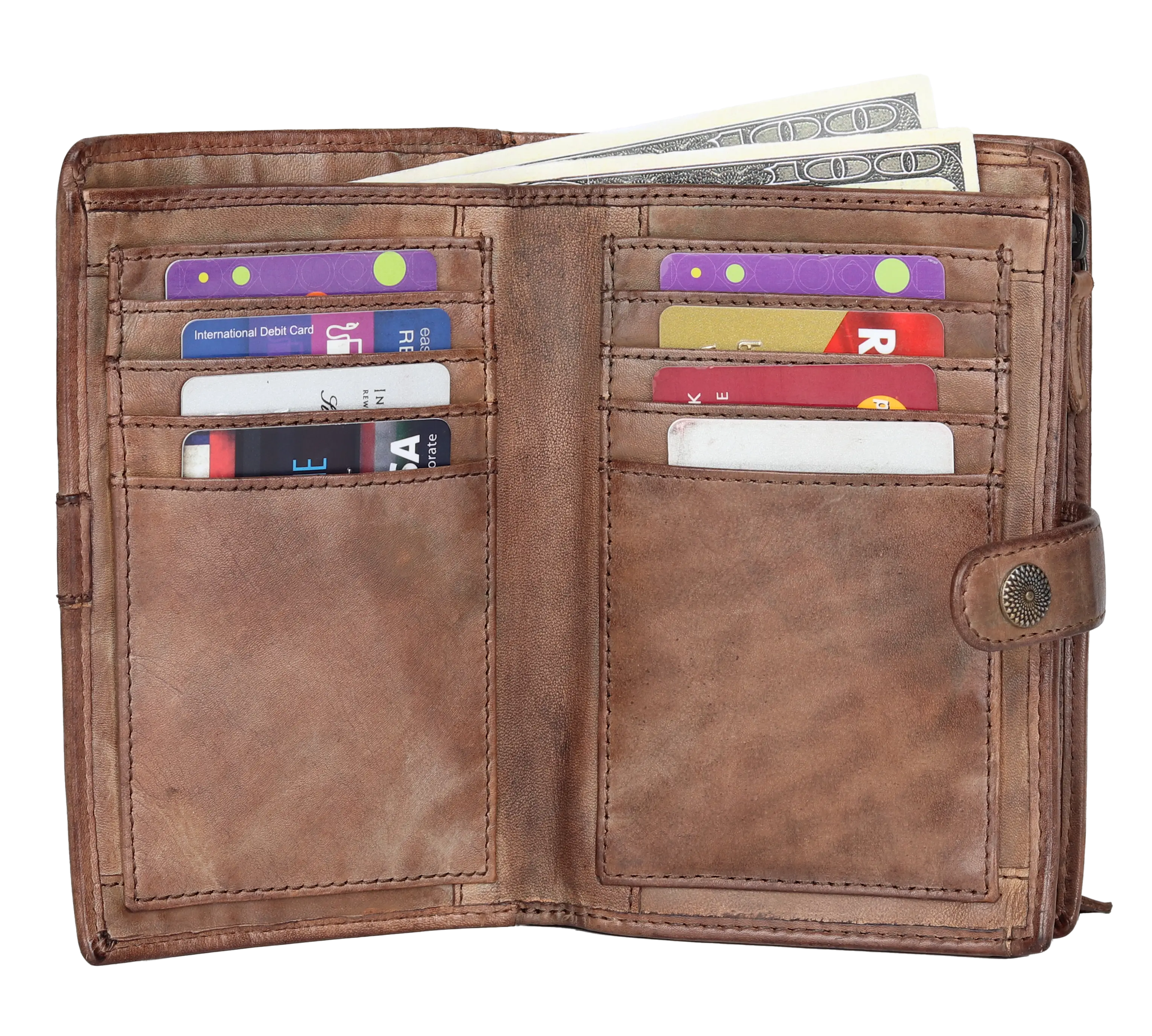 BOL Women's Bi-fold Organizer Wallet Women's Wallets Boutique of Leathers/Open Road