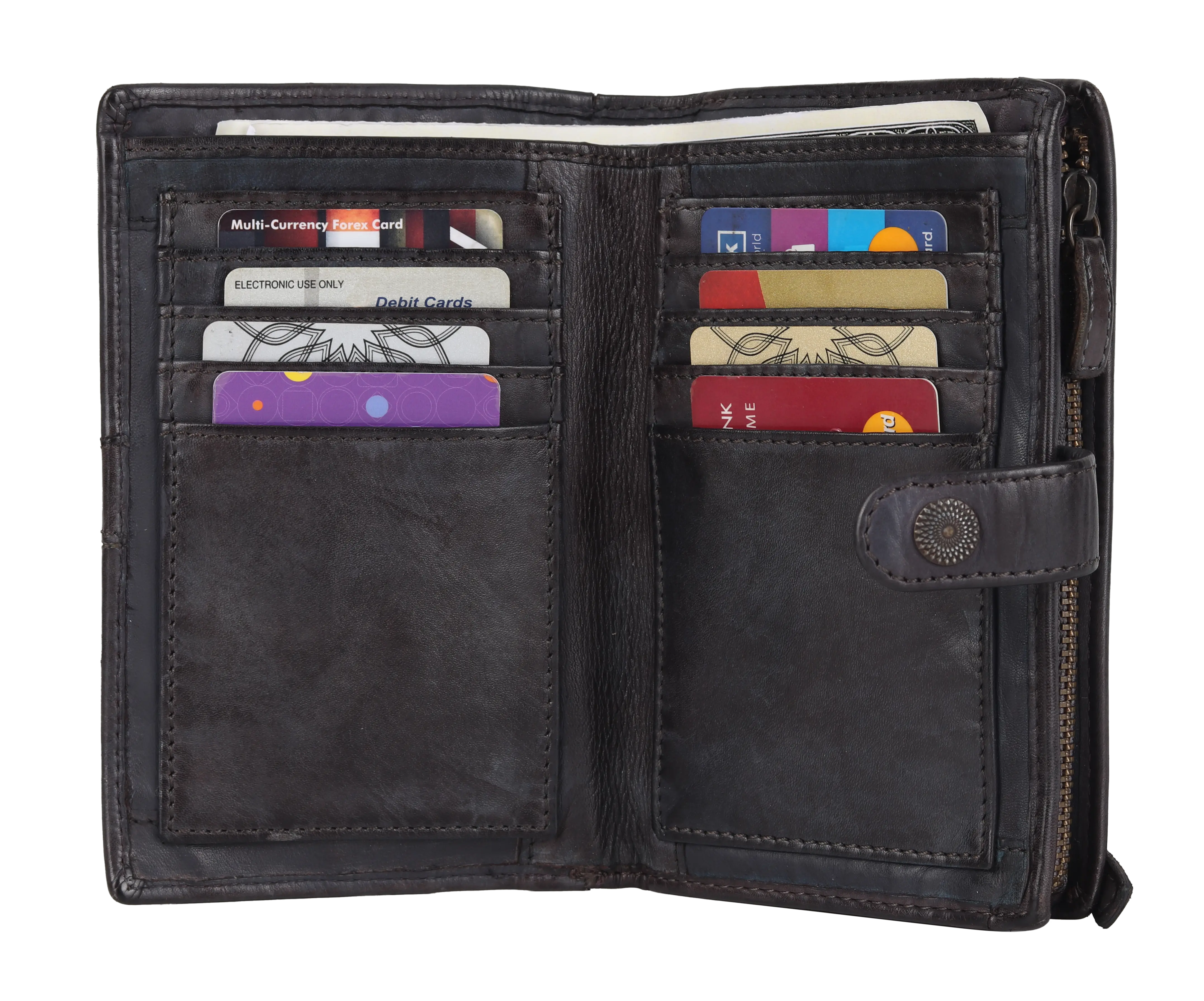 BOL Women's Bi-fold Organizer Wallet Women's Wallets Boutique of Leathers/Open Road