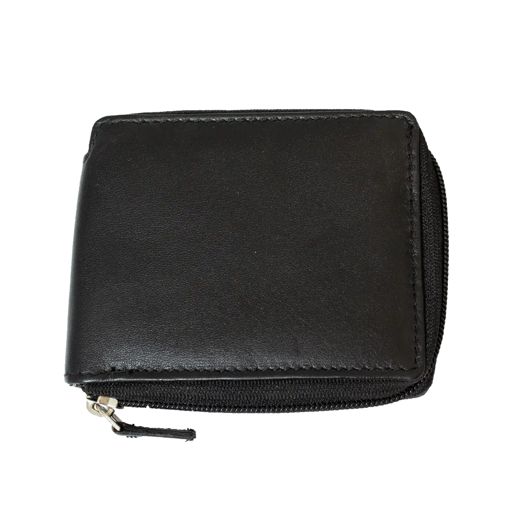 BOL Women's Bifold Zip Around Leather Wallet Women's Wallets Boutique of Leathers/Open Road