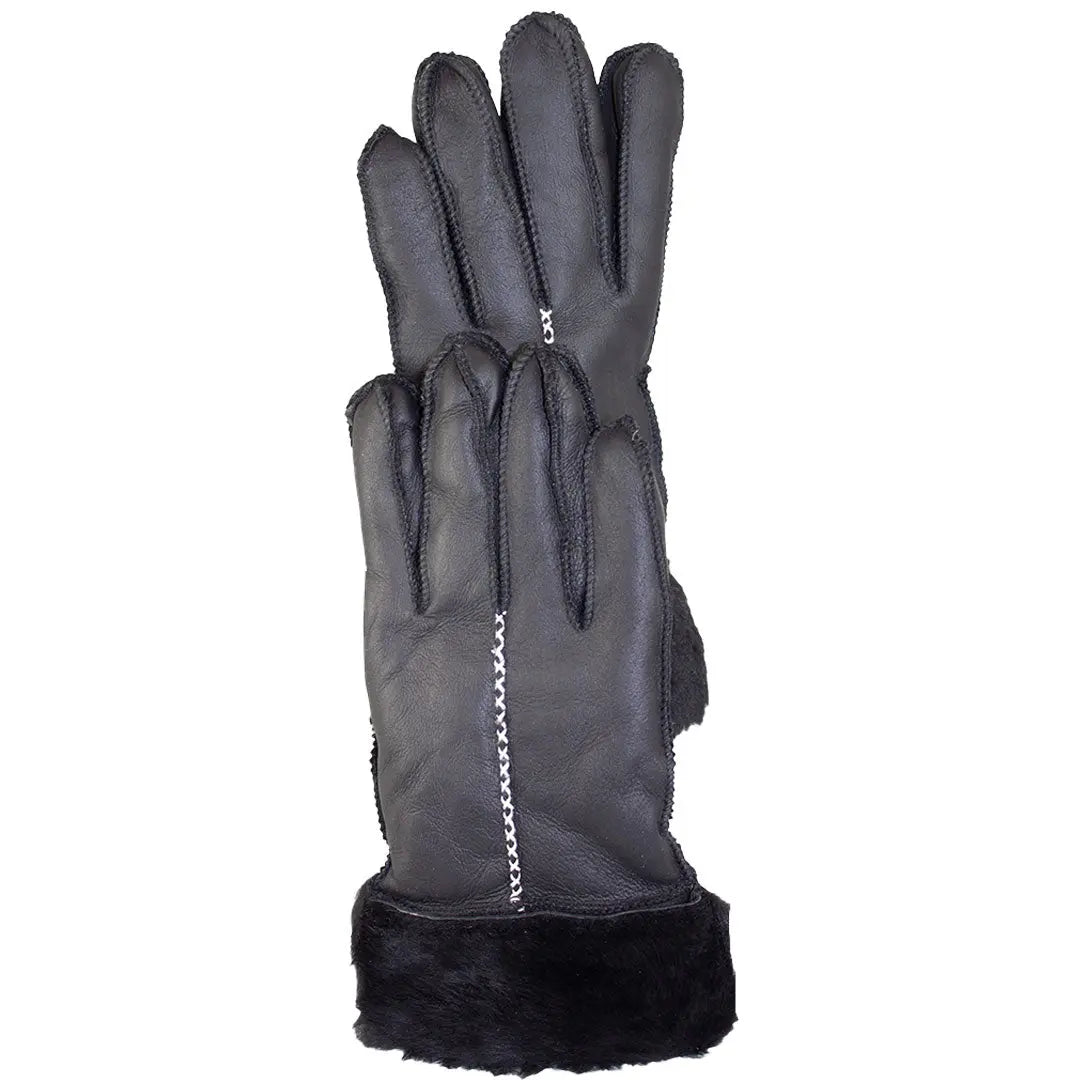 BOL Women's Black Hand Stitched Merino Sheepskin Gloves Gloves and Mittens Boutique of Leathers/Open Road