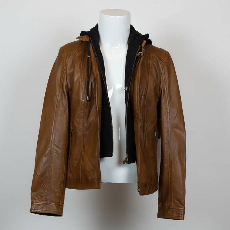 BOL Women's Detachable Hooded Leather Jacket Women's Coats & Jackets Boutique of Leathers/Open Road