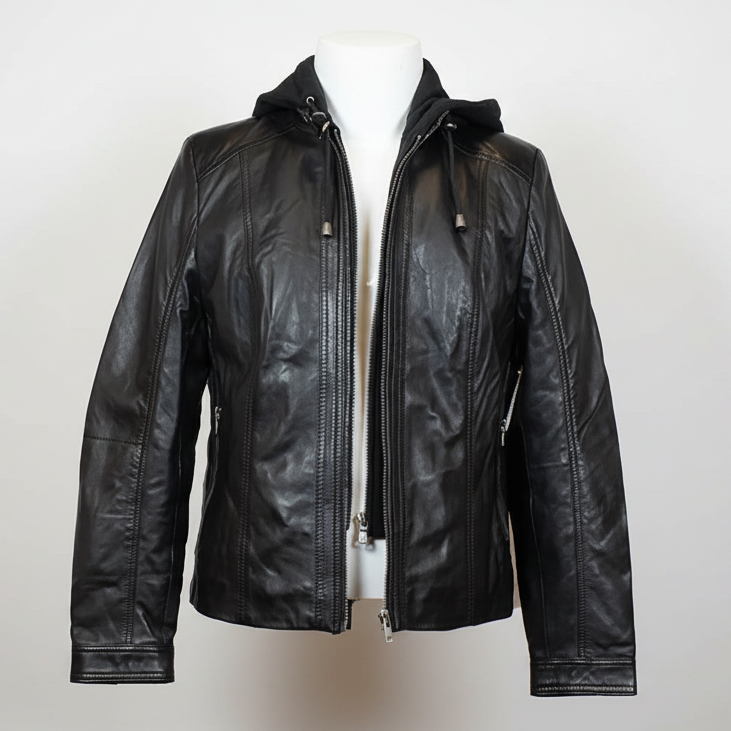 BOL Women's Detachable Hooded Leather Jacket Women's Coats & Jackets Boutique of Leathers/Open Road