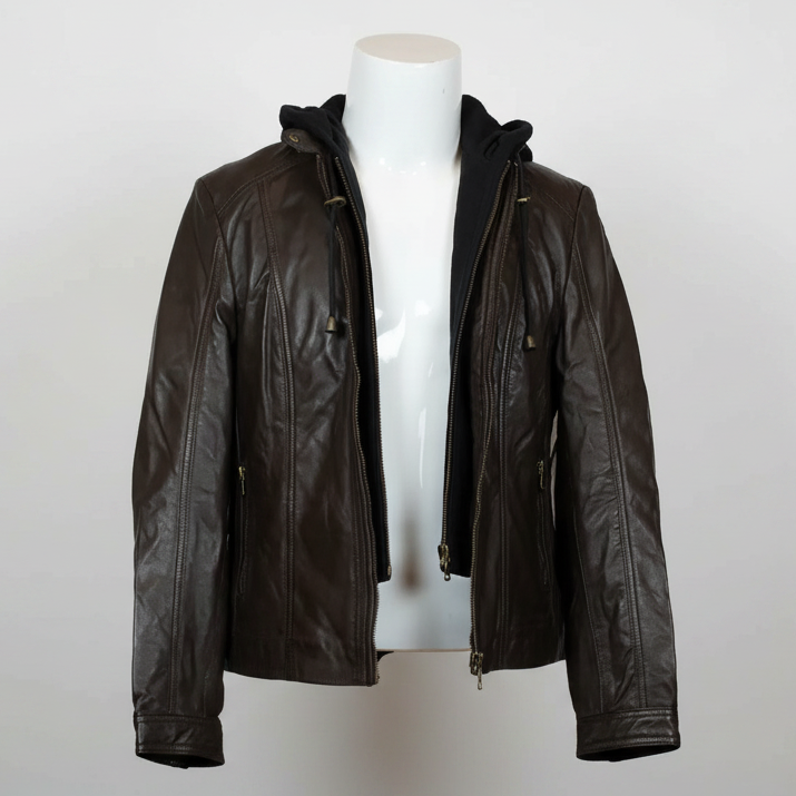 BOL Women's Detachable Hooded Leather Jacket Women's Coats & Jackets Boutique of Leathers/Open Road