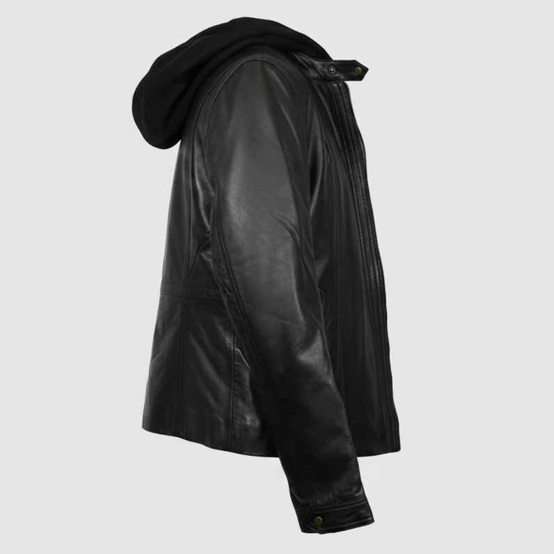 BOL Women's Detachable Hooded Leather Jacket Women's Coats & Jackets Boutique of Leathers/Open Road