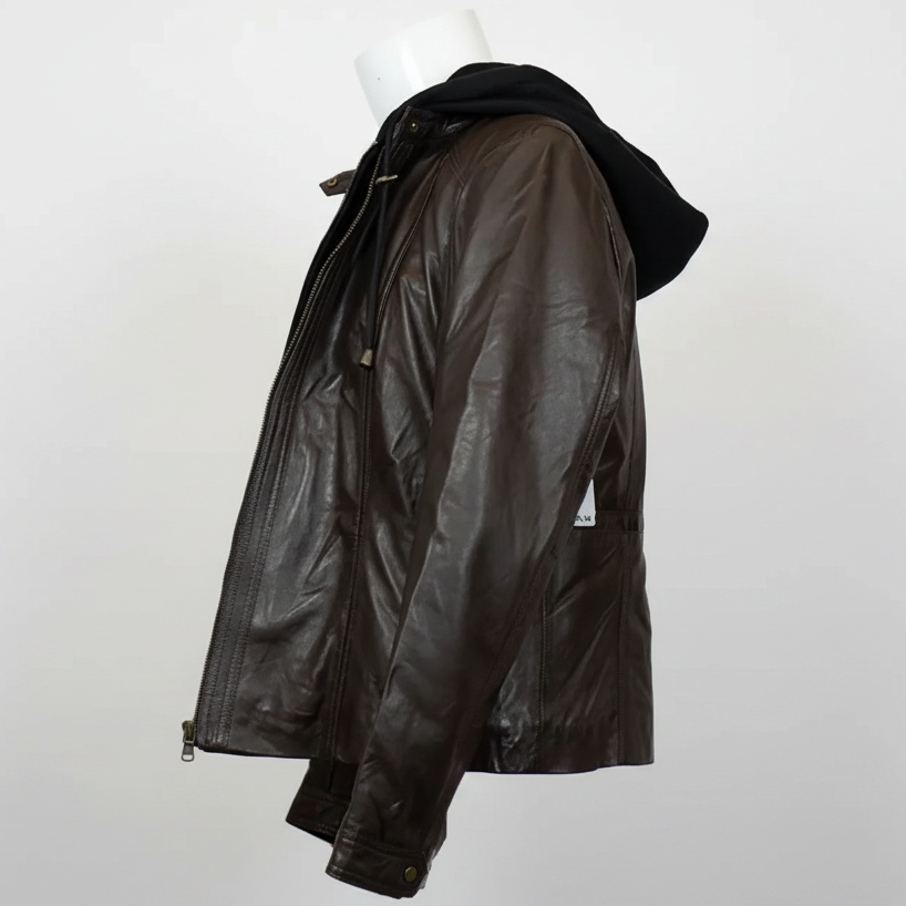 BOL Women's Detachable Hooded Leather Jacket Women's Coats & Jackets Boutique of Leathers/Open Road