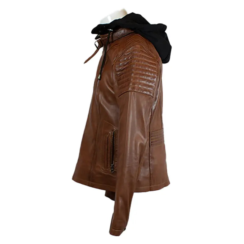 BOL Women's Hooded Leather Jacket Women's Coats & Jackets Boutique of Leathers/Open Road