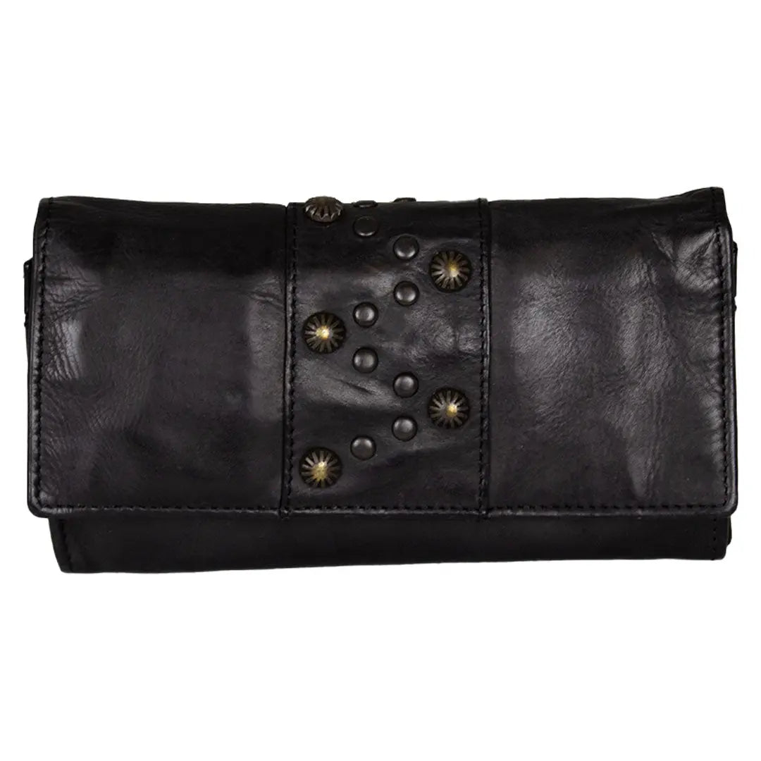BOL Women's Leather with Zig-Zag Studs Trifold Wallet Women's Wallets Boutique of Leathers/Open Road