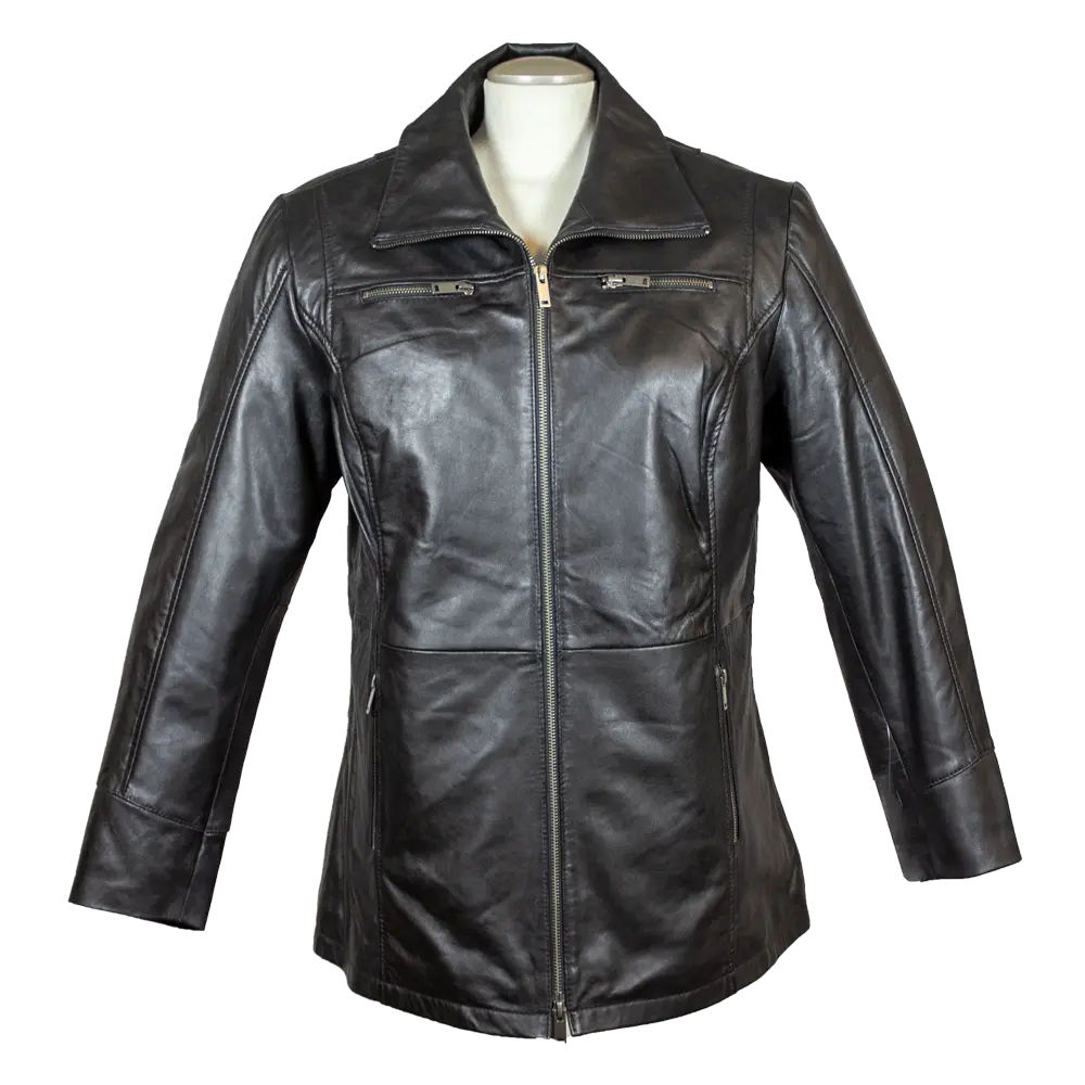 BOL Women's Long Zip Up Leather Jacket - Boutique of Leathers/Open Road
