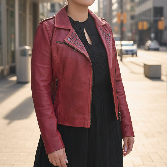 BOL Women's Marya Lambskin Leather Jacket Women's Coats & Jackets Boutique of Leathers/Open Road