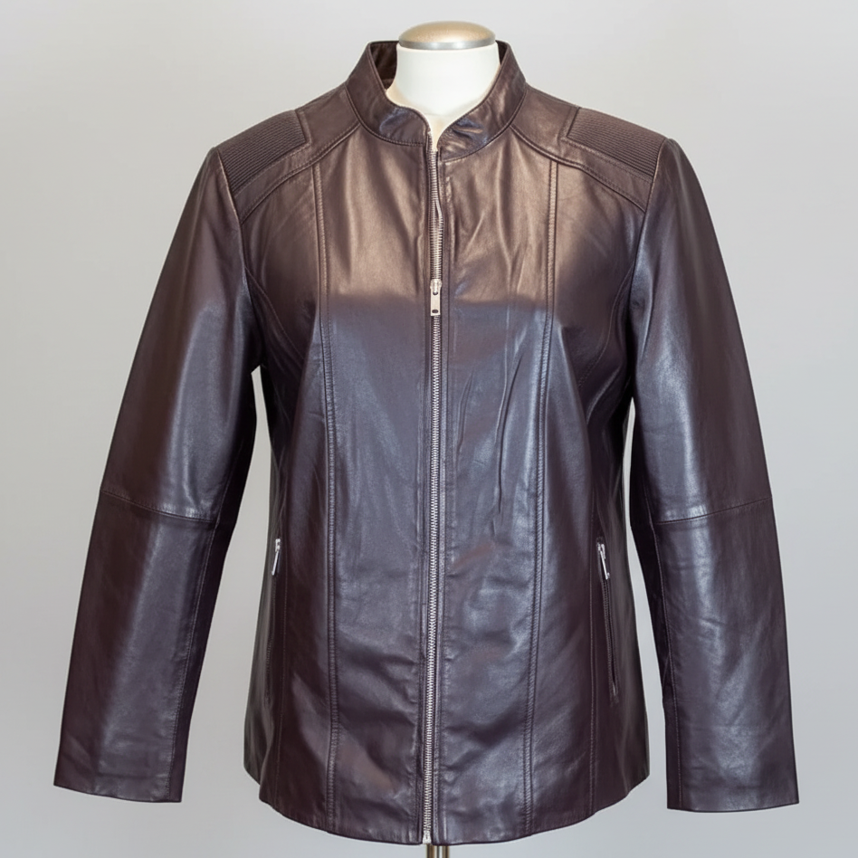 BOL Women's Paulina Ribbed Shoulder Leather Jacket Women's Coats & Jackets Boutique of Leathers/Open Road