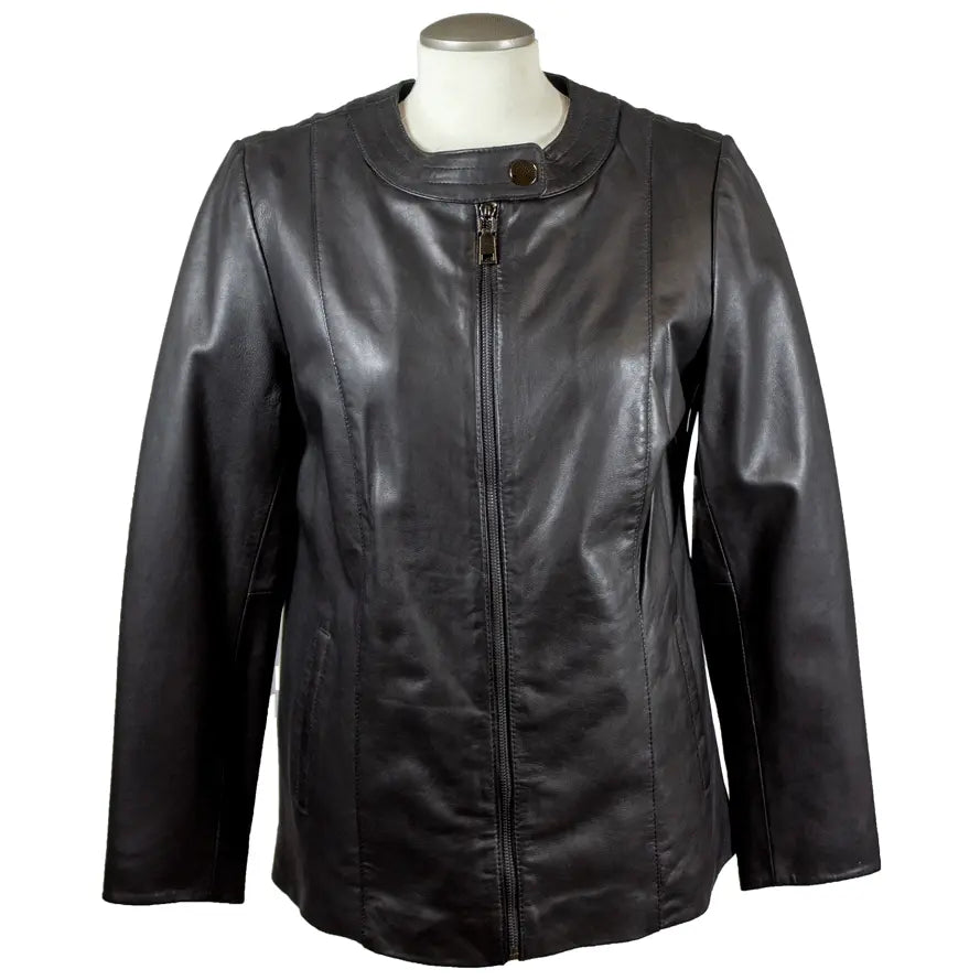 BOL Women's Plus Size Snap Collar Leather Jacket Women's Coats & Jackets Boutique of Leathers/Open Road