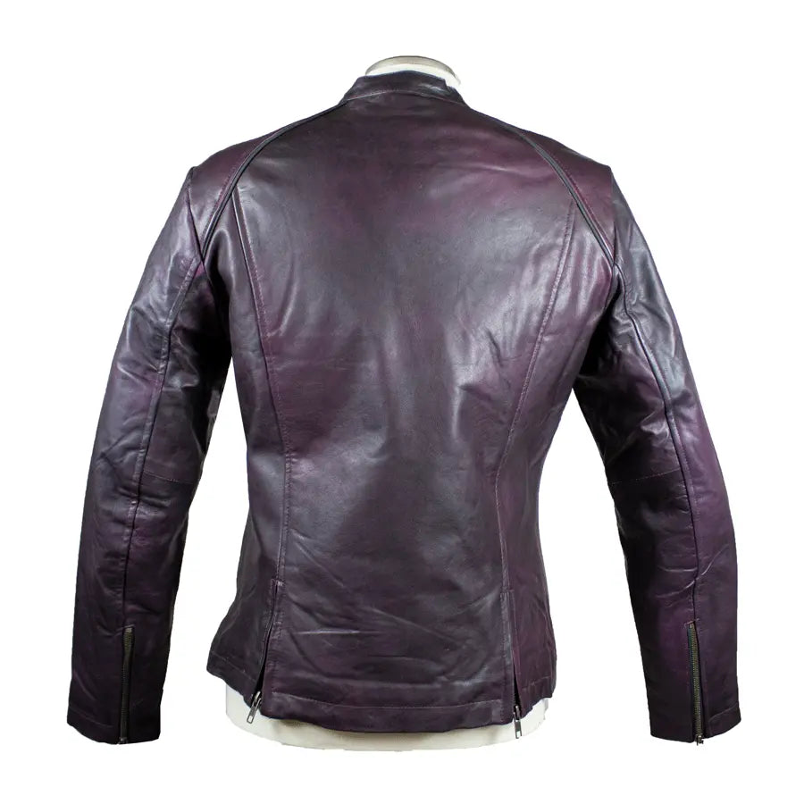 BOL Women's Purple Wash Moto Sheepskin Leather Jacket Women's Coats & Jackets Boutique of Leathers/Open Road