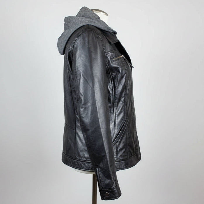 BOL Women's Removable Hood Leather Jacket Women's Coats & Jackets Boutique of Leathers/Open Road