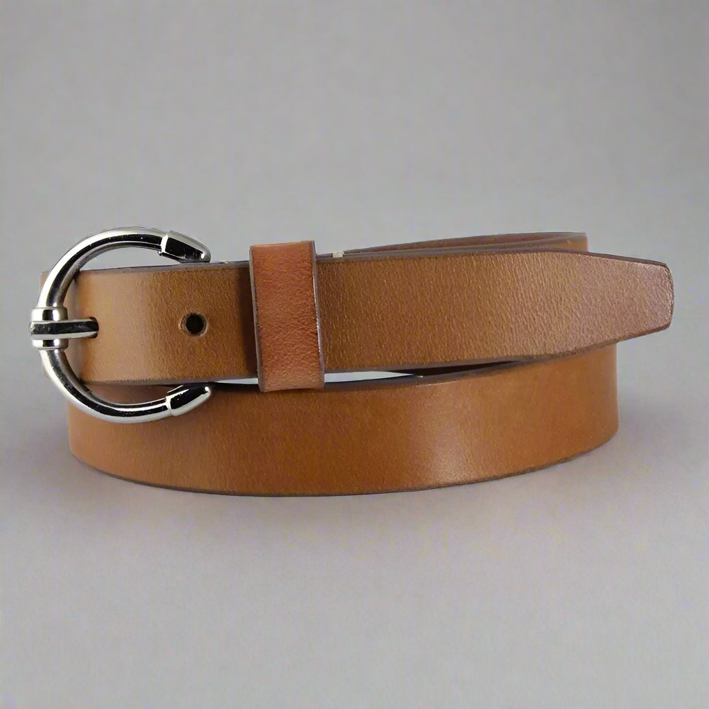 BOL Women's Round Buckle Leather Belt - Boutique of Leathers/Open Road