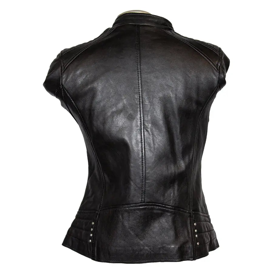 BOL Women's Side Zip Leather Racer Jacket