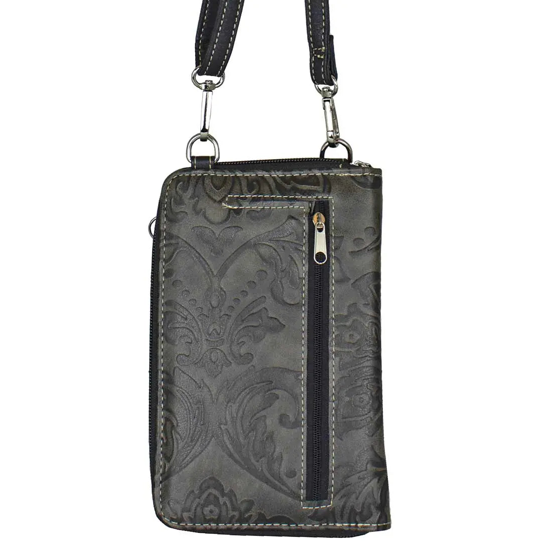 BOL Women's Tooled Crossbody Phone Purse - Boutique of Leathers/Open Road