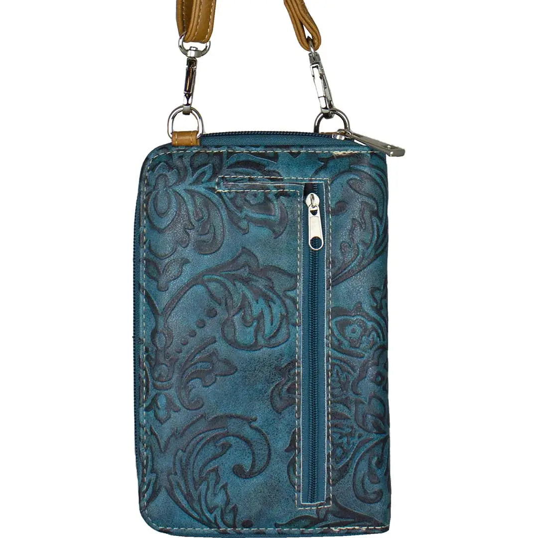 BOL Women's Tooled Crossbody Phone Purse - Boutique of Leathers/Open Road