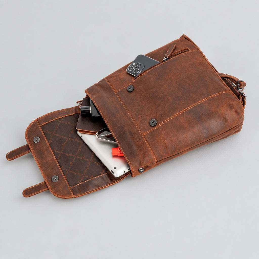 Greenwood Leather Women's Convertible Leather Backpack Tote
