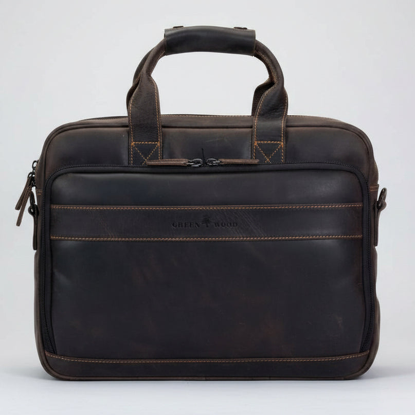 Greenwood Leather 14" Laptop Bag - Boutique of Leathers/Open Road