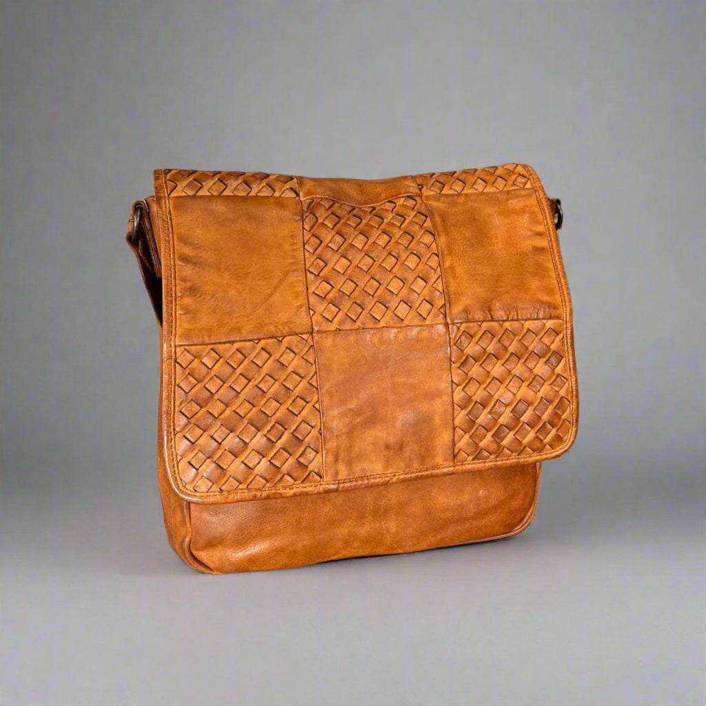 Basket Weave Pattern Crossbody Bag Handbags & Purses Boutique of Leathers/Open Road