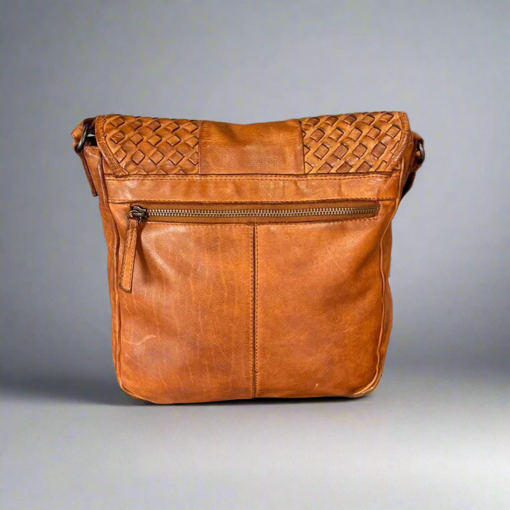 Basket Weave Pattern Crossbody Bag