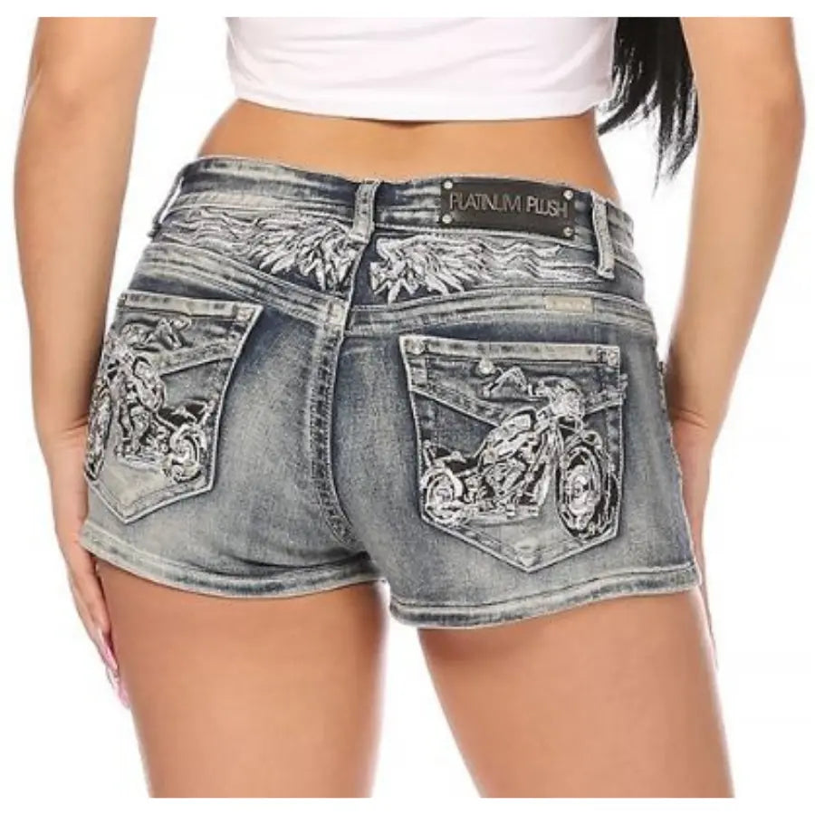 Bus Stop Women's Bling Motorcycle Shorts Women's Shorts Boutique of Leathers/Open Road