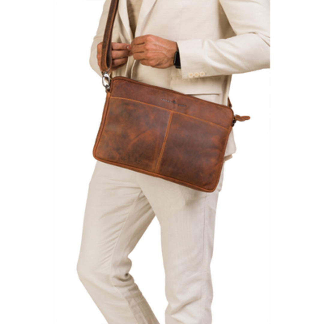 Greenwood Leather Montreal Laptop Sleeve - Boutique of Leathers/Open