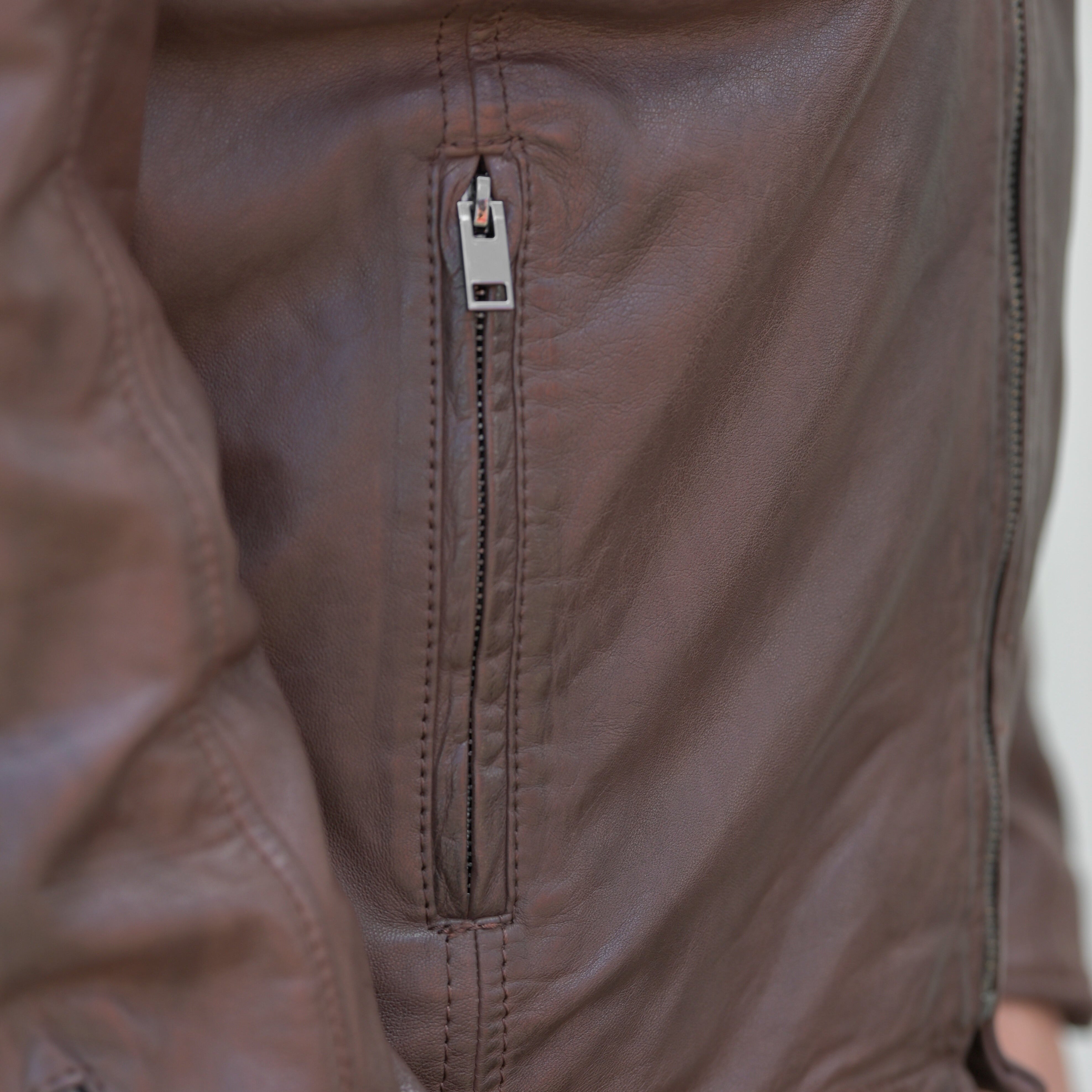 Men's Two Chest Flap Pockets Leather Jacket - Boutique of Leathers/Open Road