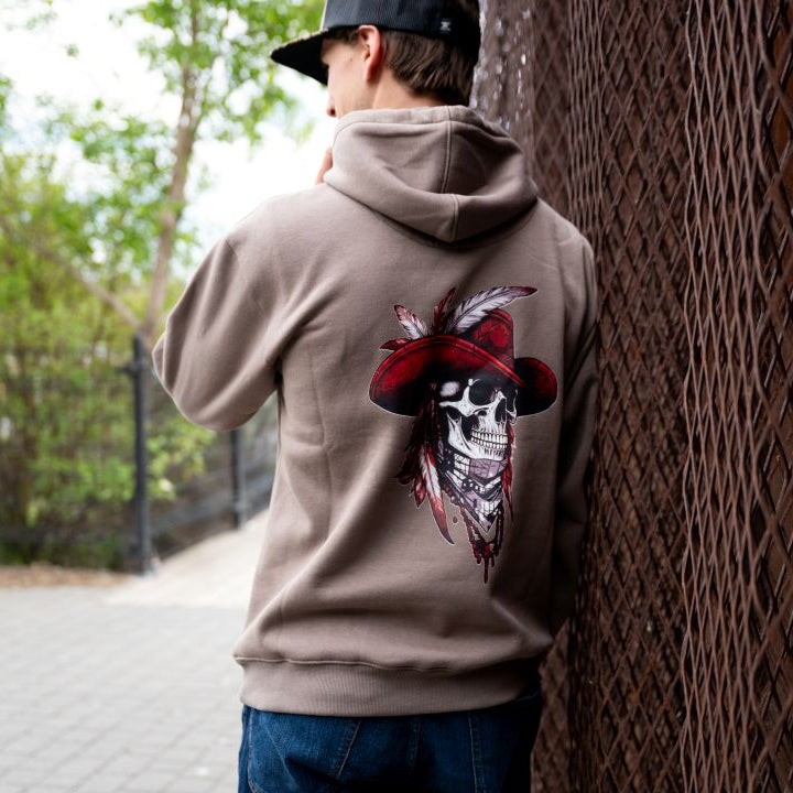 Open Road Men's Western Skull Graphic Hoodie
