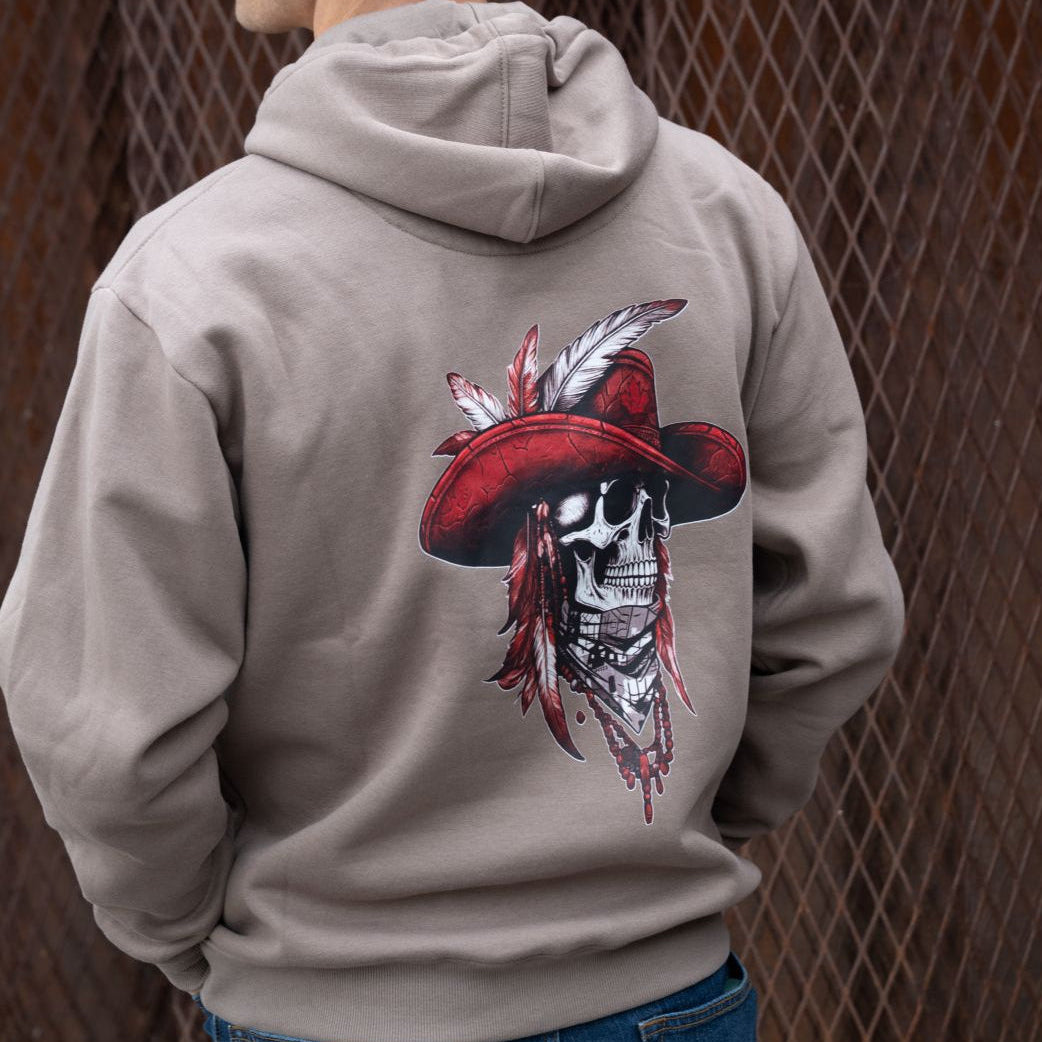 Open Road Men's Western Skull Graphic Hoodie