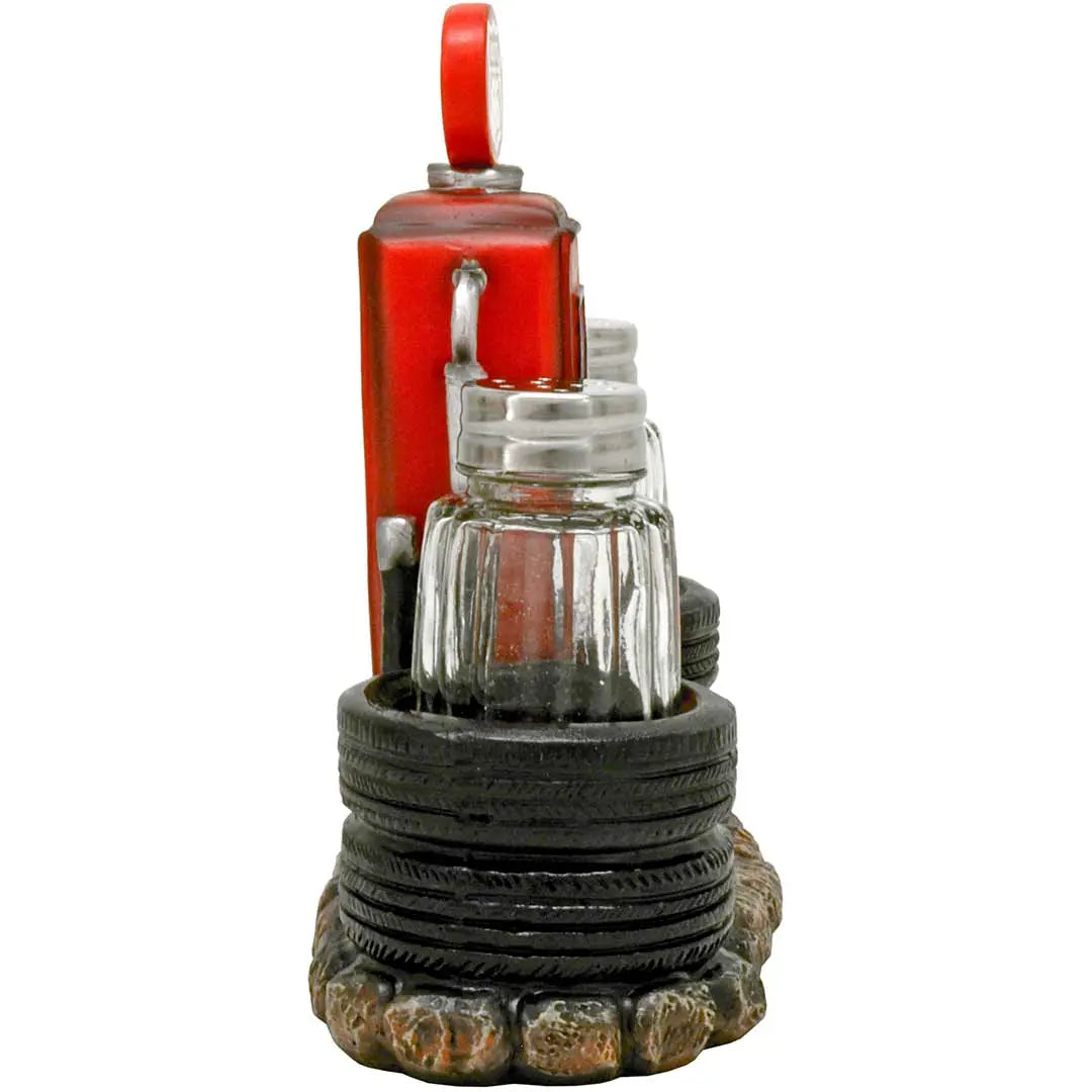 DWK Kicks Filling Station Route 66 Salt and Pepper Shaker Holder - Boutique of Leathers/Open Road