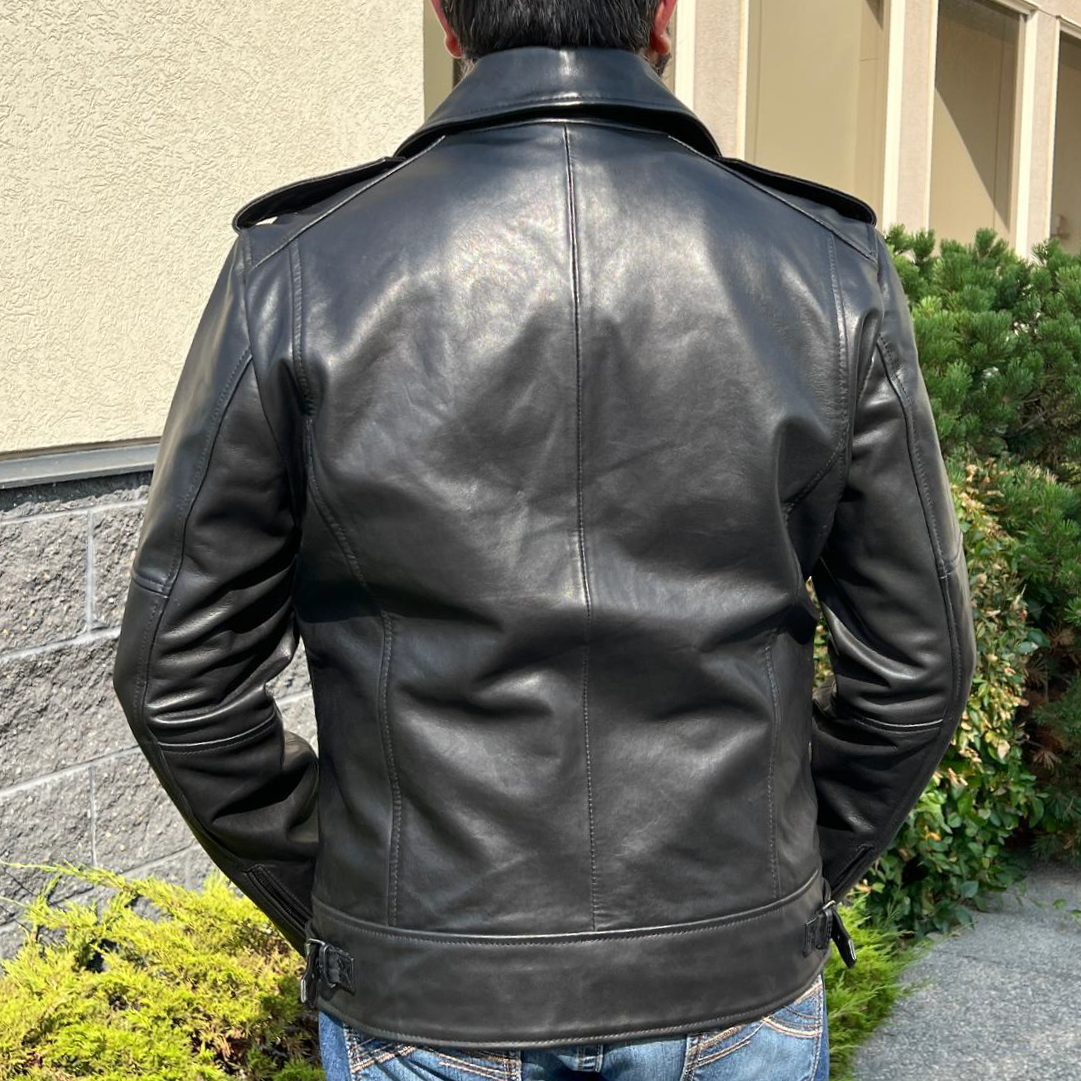 Men's Soft Lamb Leather Biker-Look Jacket - Boutique of Leathers/Open Road